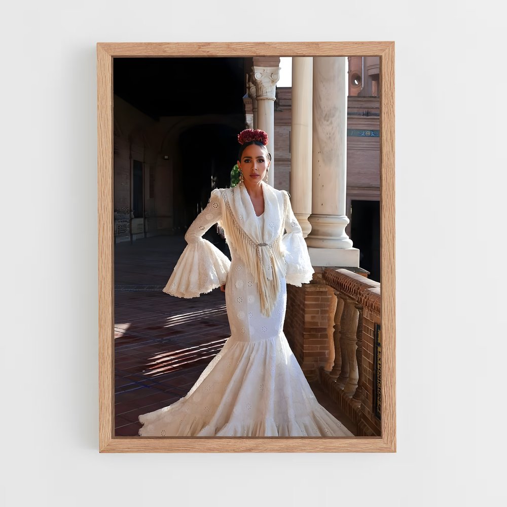 Poster Flamenco en Blanc – affiche Danse (vue 4)